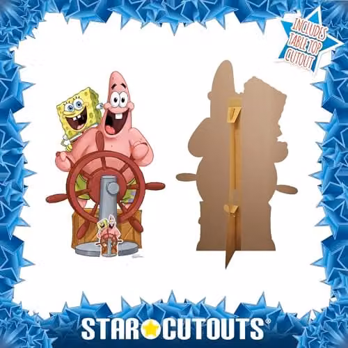 Star Cutouts SC4689 SpongeBob & Patrick Multicolour Cardboard Cutout, Height: 133 cm – 2