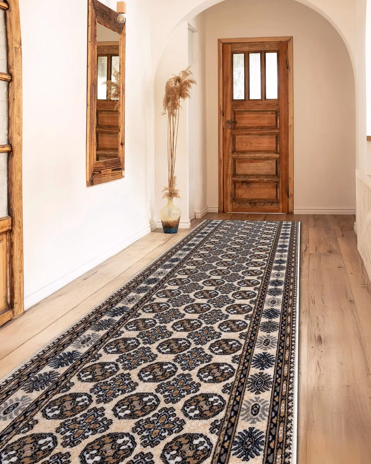 RugsX Vintage Boho Wool Nain Runner in Beige, W: 100 cm, L: 200 cm – 2