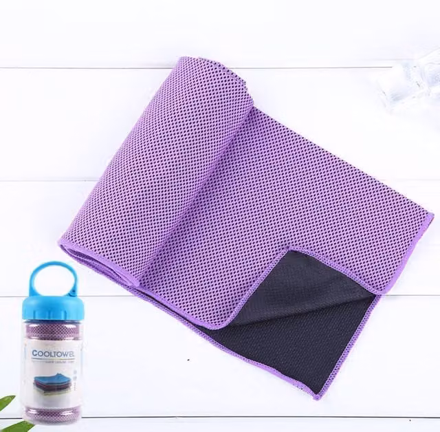 Quipulse Two-Tone Cooling Towel in Purple