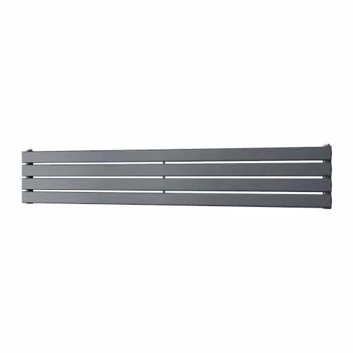 UK Radiators Typhoon Axis Anthracite Horizontal Designer Single Panel Radiator W: 160 cm, H: 27.2 cm – 2