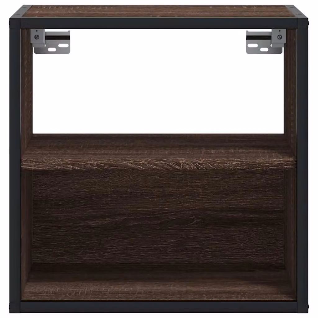 Berkfield Home Wall-mounted Bedside Cabinets, 2 Pack, Brown Oak, W: 40 cm, D: 31 cm, H: 39.5 cm – 4