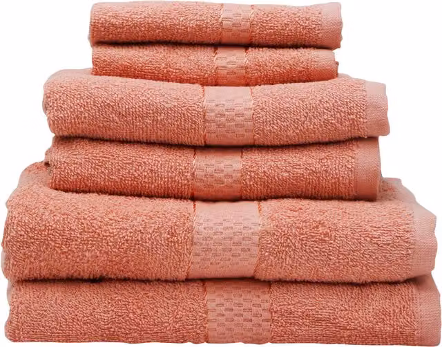 Thread and Loom 6 Piece Cotton Towel Set in Pink – 1