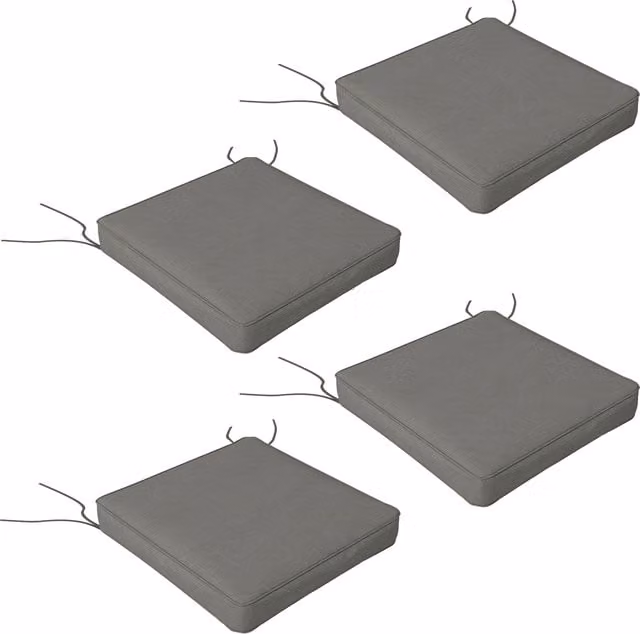 Outsunny 4 Seat Replacement Outdoor Cushion Pad Set in Grey