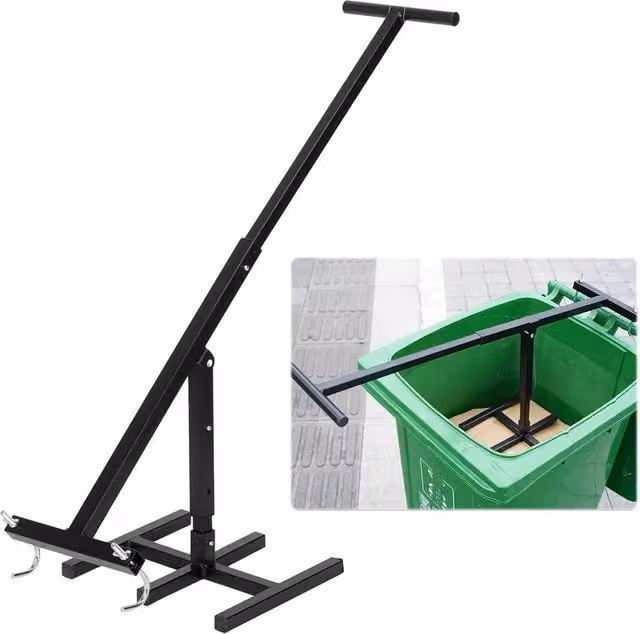 EONLION Manual Wheelie Bin Compactor Press in Black, Height: 100 cm – 1