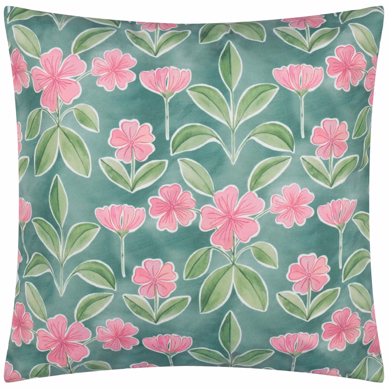 Wylder Nature Viola Printed Reversible Outdoor Polyester Filled Cushion in Blue and Pink, W/D/H: 45 x 45 x 45 cm – 2