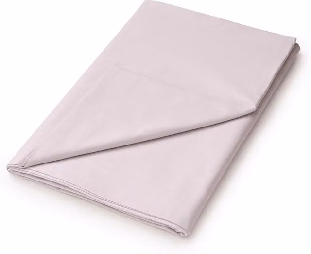 1951 Plain Dye Percale Cotton Super Kingsize Flat Sheet, Tuberose Pink, W: 180 cm, L: 200 cm