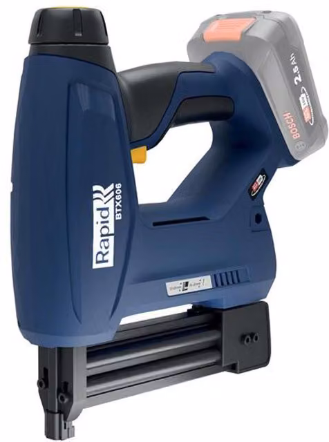 Rapid BTX606 18V Battery-Powered Narrow Crown Staple Gun, Blue