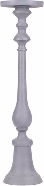 Libra Interiors Van Dyk Large Pillar Holder in Grey Stonewash