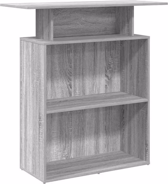 Berkfield Home Grey Sonoma Reception Desk in Engineered Wood, W/D/H: 100 x 40 x 104 cm – 1