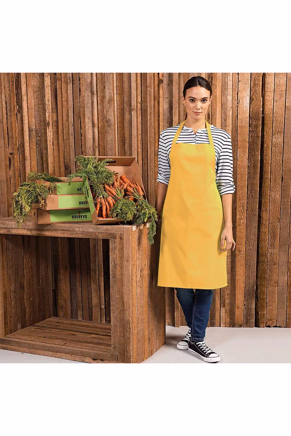 Premier Colours Poly-Cotton Bib Apron in Yellow – 2