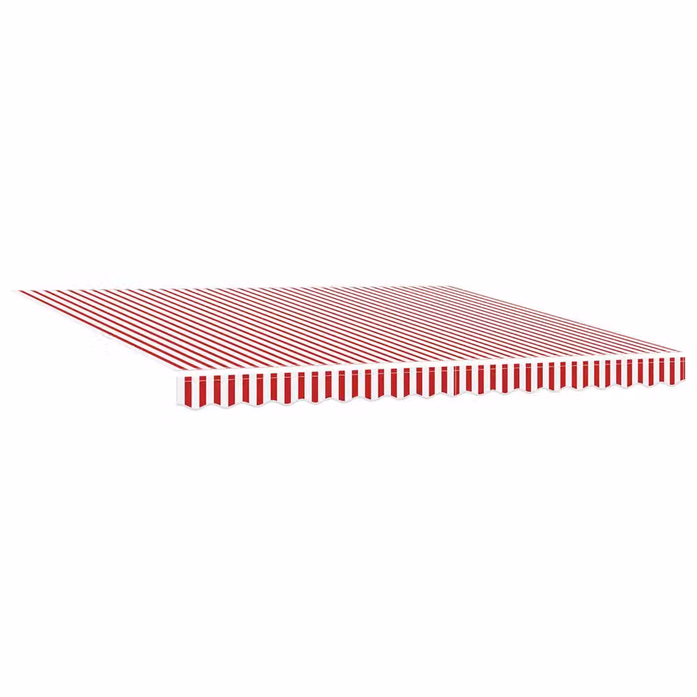Berkfield Home Manual Retractable Wall-Mounted Awning with LED, Red and White Stripes, W/D/H: 400 x 350 cm – 2