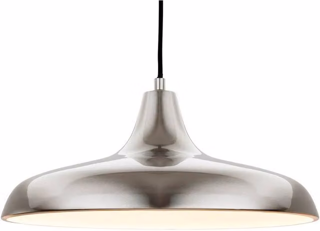 Netlighting Curtis Dome Ceiling Pendant Light in Brushed Grey Steel with E27 Socket