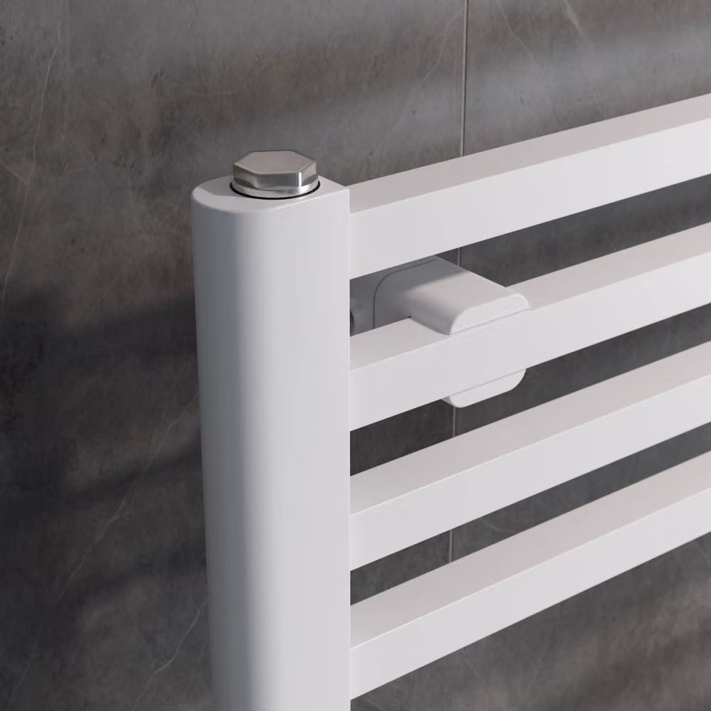 Bathroom Kingdom Eros White Straight Wall Mounted Heated Towel Rail W: 50 cm, H: 67.7 cm – 2