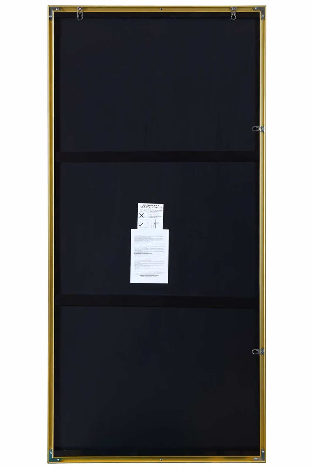MirrorOutlet Gold Aluminium Edged Rectangular Wall Leaner Mirror W: 85 cm, H: 174 cm – 2