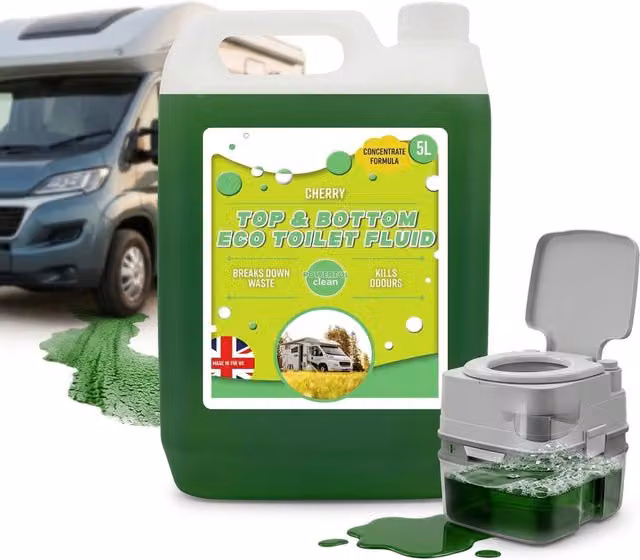 Storm Trading Group 2 x 5 Litre Green Chemical Rinse Fluid Top and Bottom Toilet Cleaner