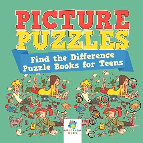 Educando Kids Picture Puzzles Find the Difference Puzzle Books for Teens, 21.59 x 21.59 cm