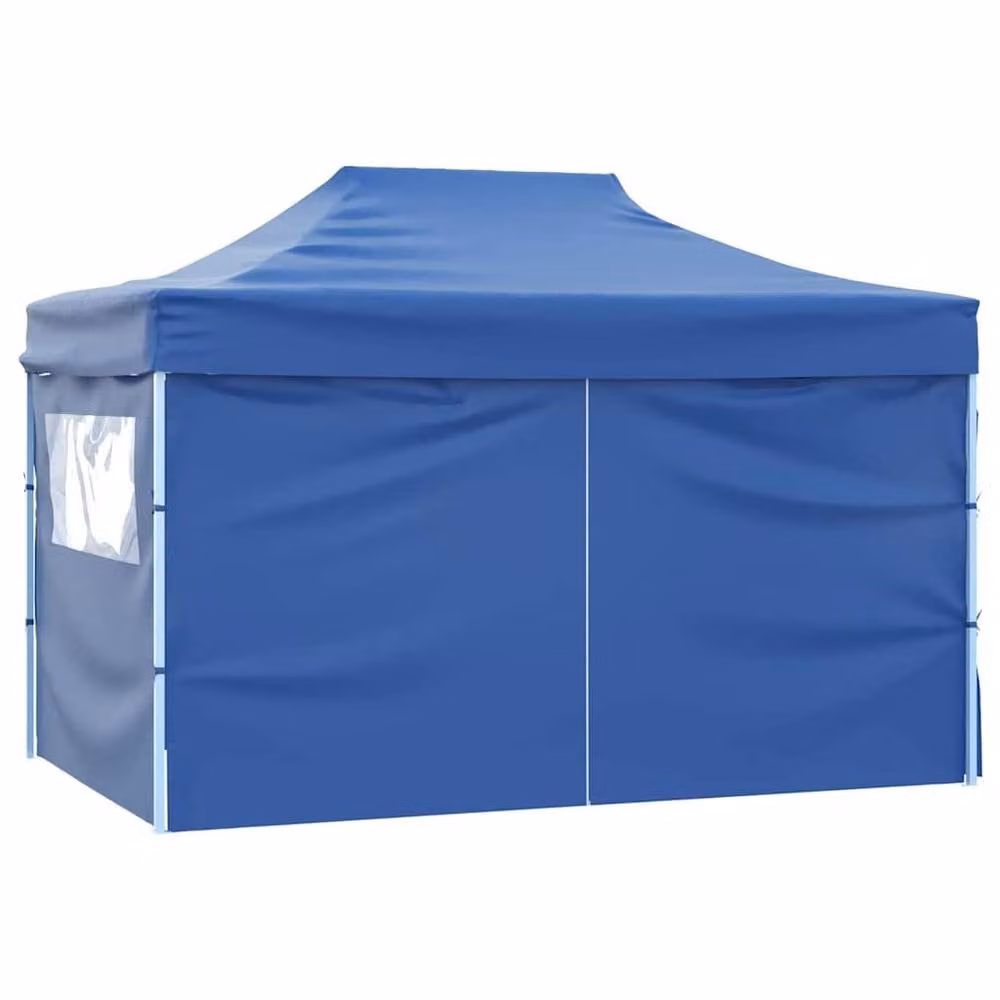 Berkfield Home Professional Folding Party Tent with 4 Sidewalls, Blue, W: 4 m, D: 3 m