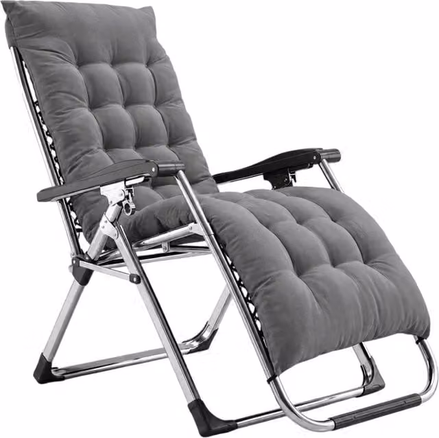 Smart Living Zero Gravity Chair in Grey with Adjustable Headrest and Armrests