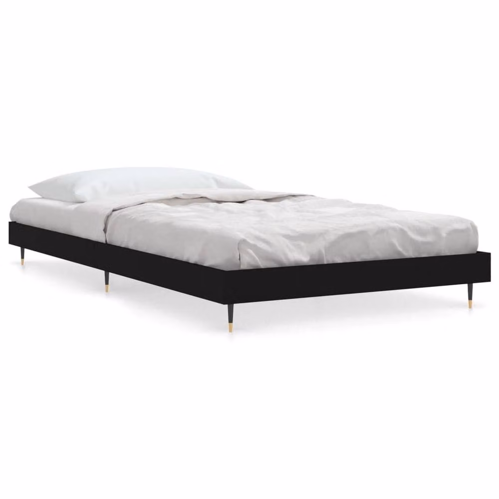 Berkfield Home Durable Bed Frame in Black, W/D/H: 90 x 200 x 20 cm – 2