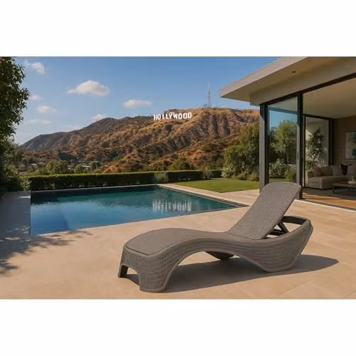 Centurion MALDIVES Outdoor Sun Lounger in Greige Rattan Effect with 5 Adjustable Positions – 2