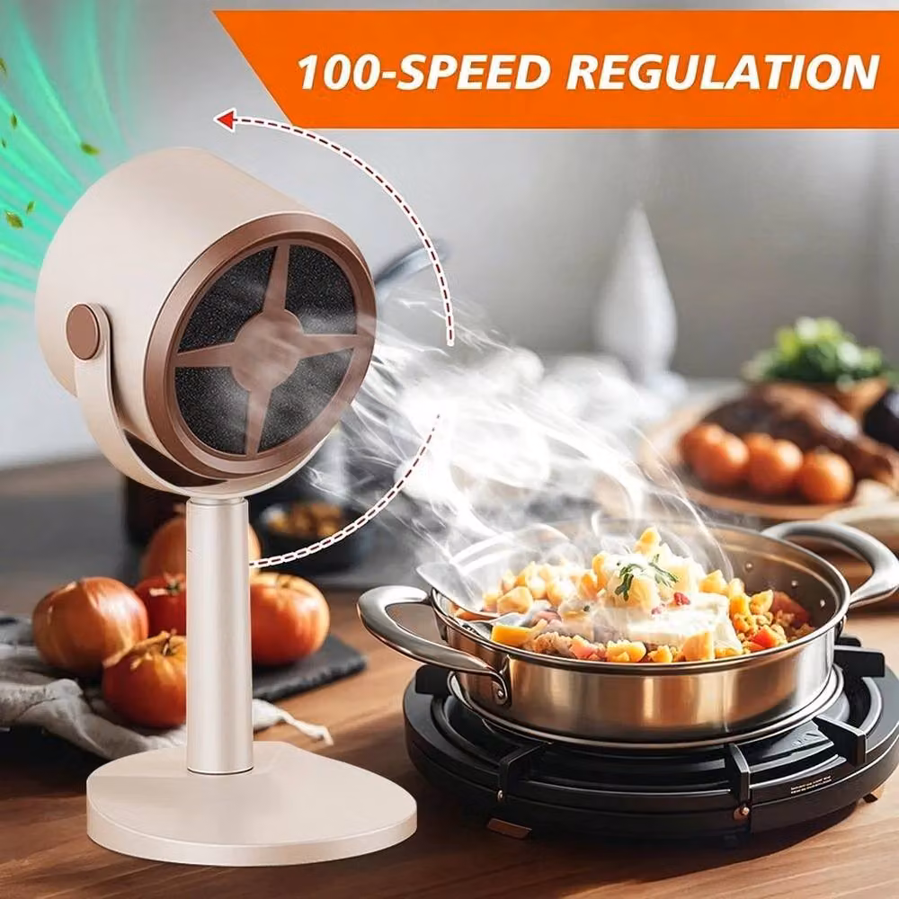 NESTLUNE Mini Portable Smoke Purifier Fan, Beige, W/D/H: 100 x 15 x 15 cm – 5