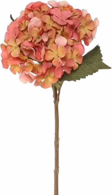 Kingsbury Gifts Balmoral Silk Hydrangea Stem, Orange, Height: 45 cm