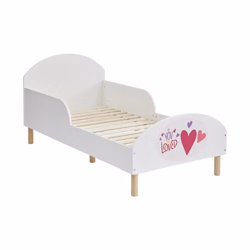 Liberty House Toys Spread Your Wings Kids Toddler Bed, White, H68 x W74 x D144 cm – 2