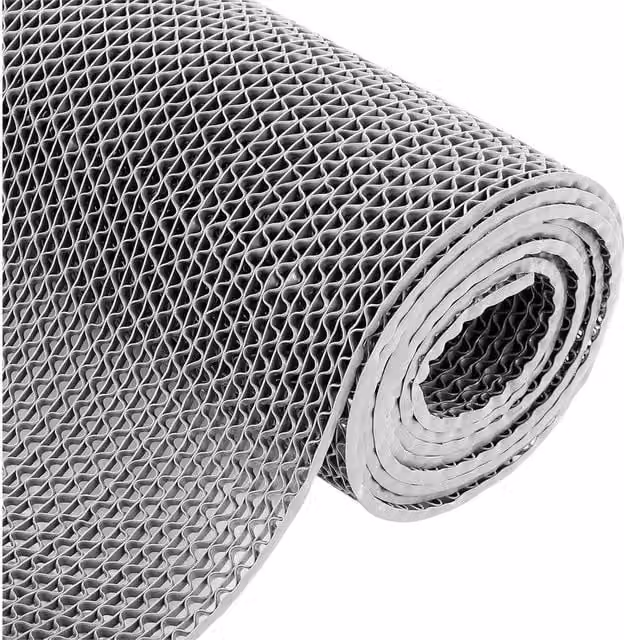 EONLION Non Slip Grey Rubber Floor Mat, 100 x 100 cm