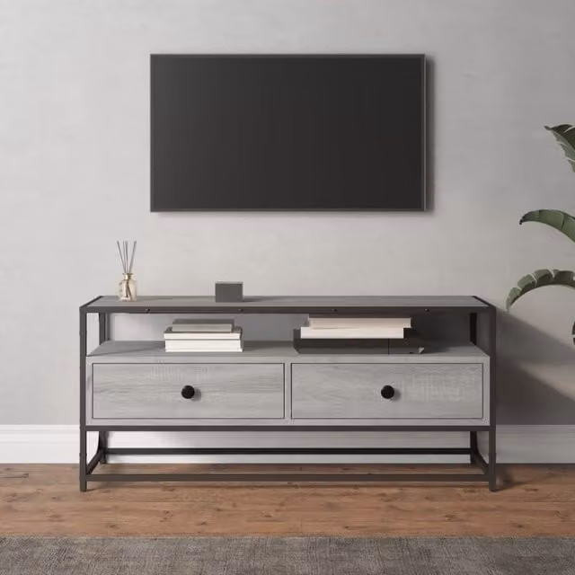 Berkfield Home Grey Sonoma TV Cabinet W/D/H: 100 x 35 x 45 cm