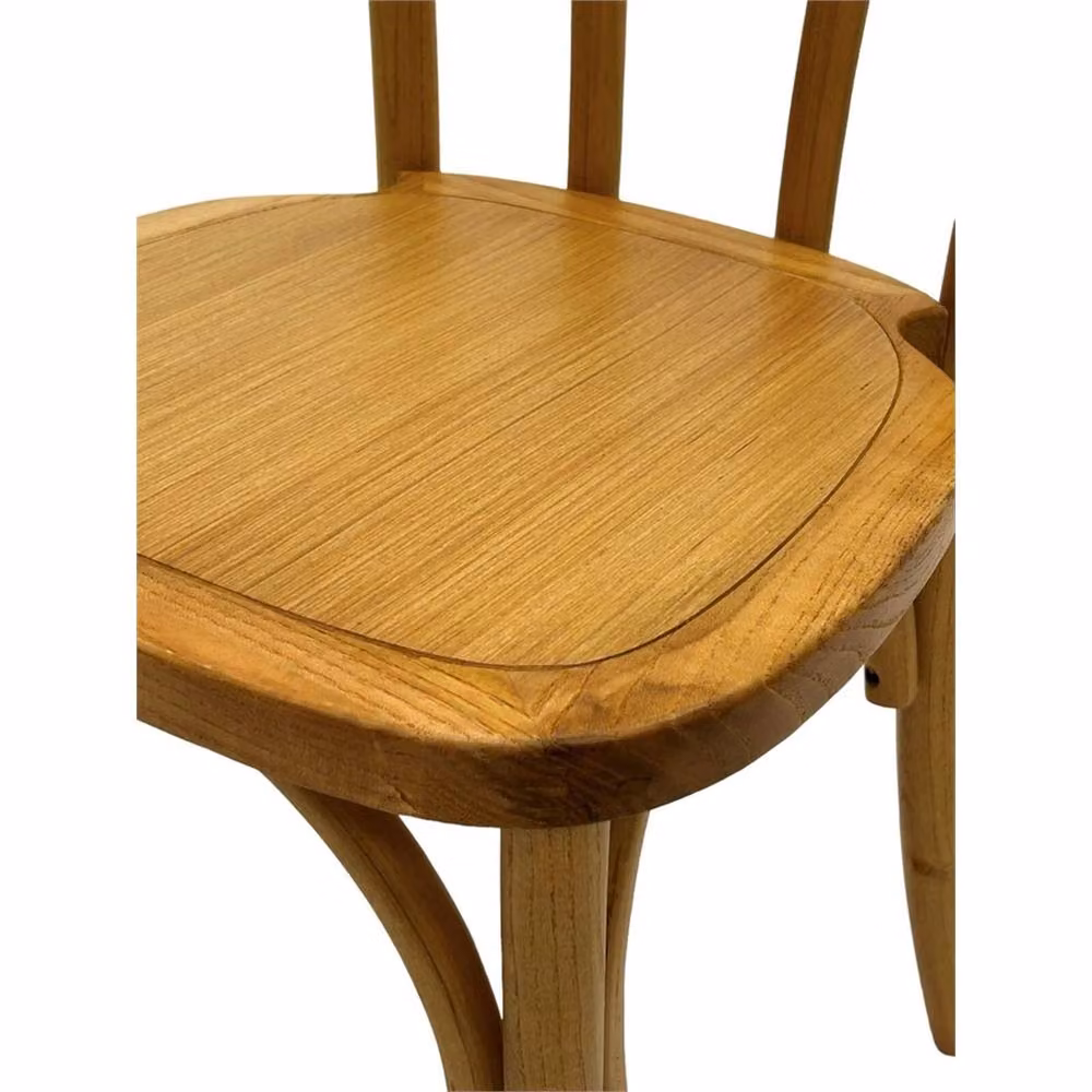 Nordara Set of 4 Brown Elm Wooden Bentwood Dining and Kitchen Chairs – 3