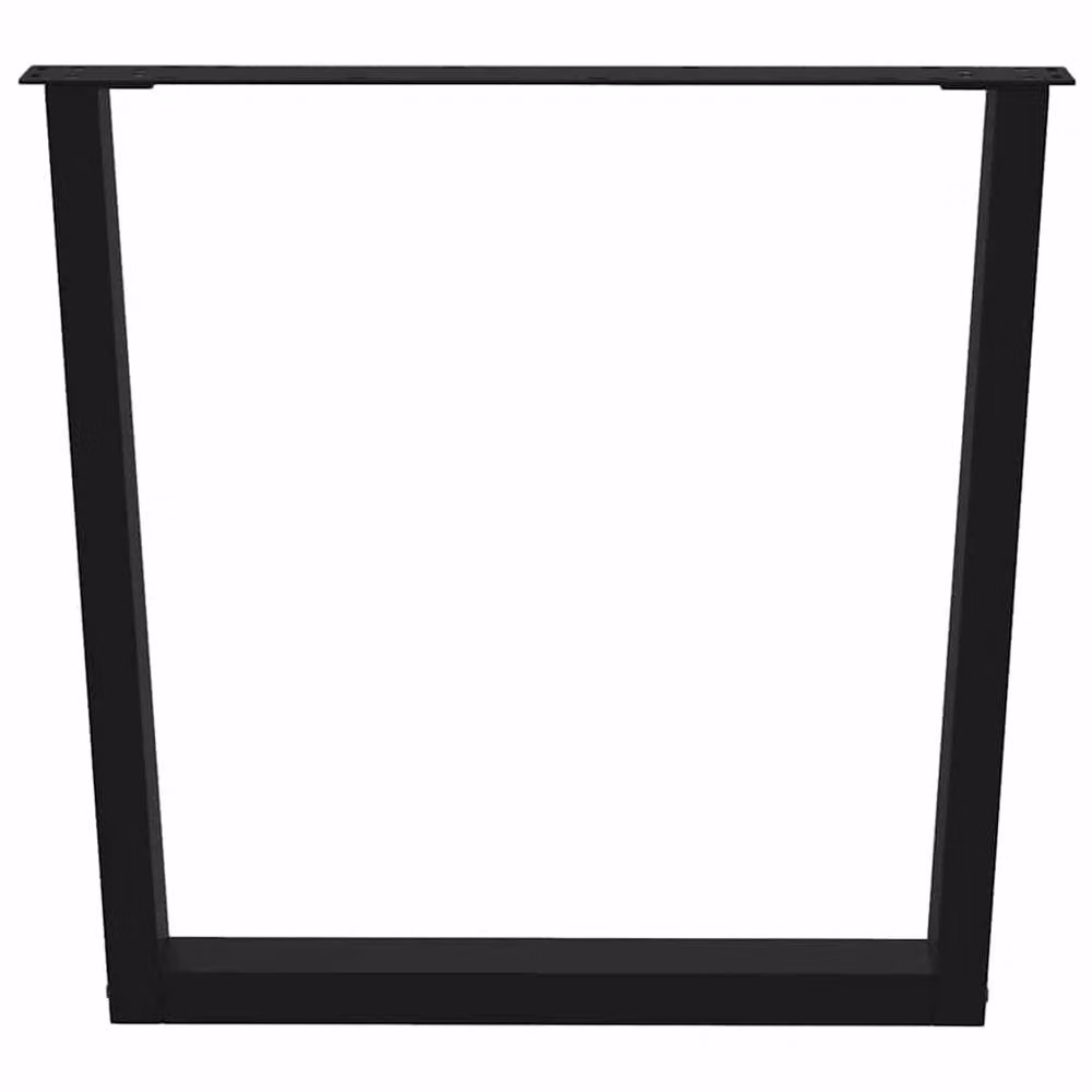 Berkfield Home V-Shape Dining Table Legs, 3 Piece Set, Black Steel, H: 72-73.3 cm x W: 80 cm – 3