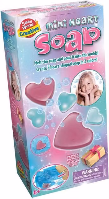 Small World Toys Mini Heart Soap in White