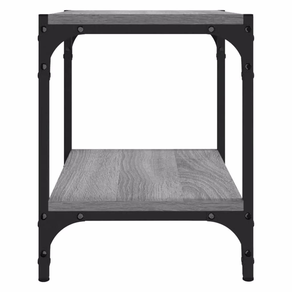 Berkfield Home Grey Sonoma TV Cabinet in Engineered Wood and Steel, W/D/H: 40 x 33 x 41 cm – 5