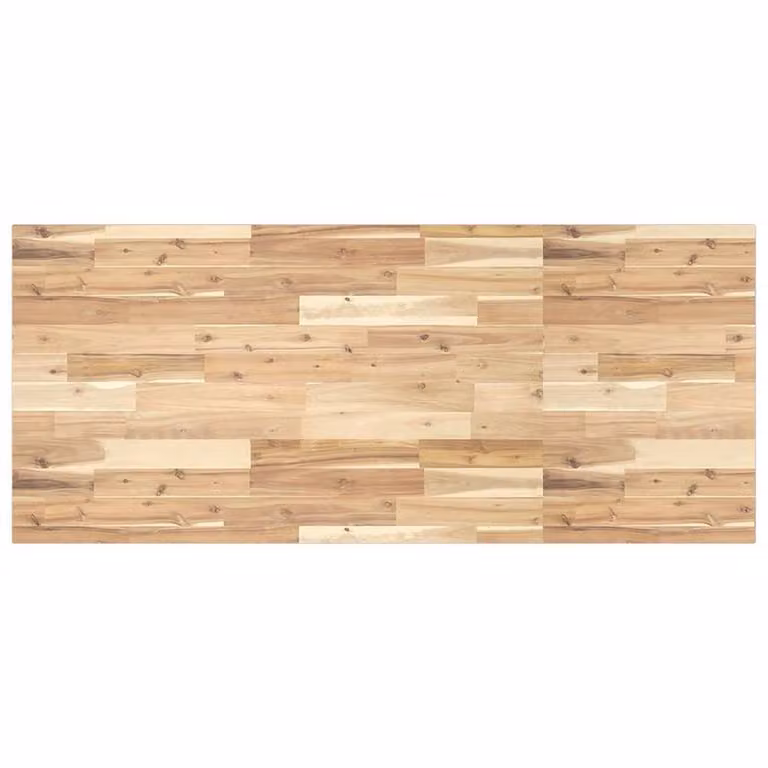 Berkfield Home Versatile Untreated Solid Wood Acacia Desk Top in Brown, W: 140 cm, D: 60 cm, H: 2 cm