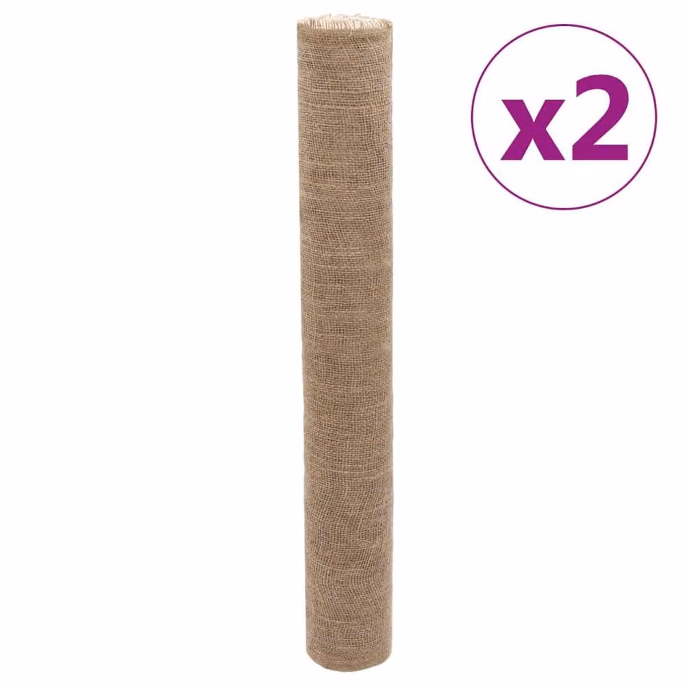 Berkfield Home Jute Rolls, 2 Pack, Beige, 2 x 1 x 50 m, 200 gsm – 2