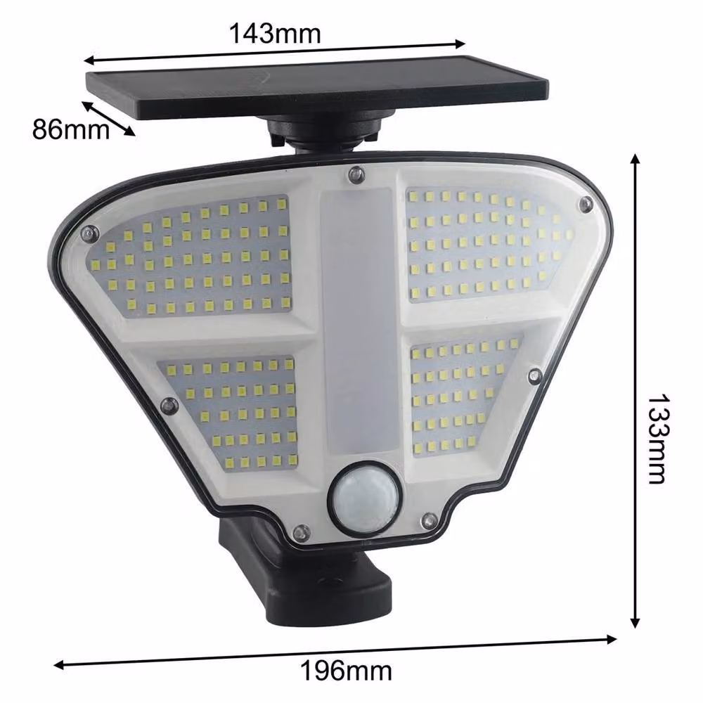 Nordara Solar LED Wall Light Black Outdoor Garden Floodlight with Motion and Dusk Sensors – 2