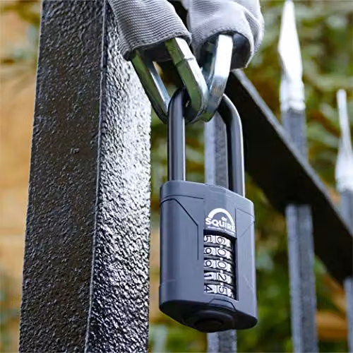 Squire Heavy Duty 5 Wheel Combination Padlock with Long Shackle in Blue – 3