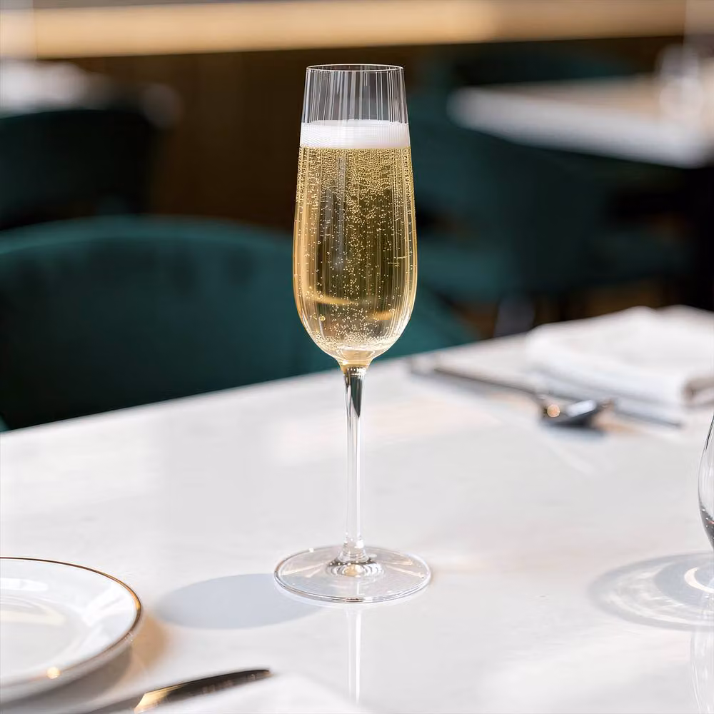 Argon Tableware Kensington Optic Crystal Champagne Flutes, 240ml, Pack of 24, Clear – 2