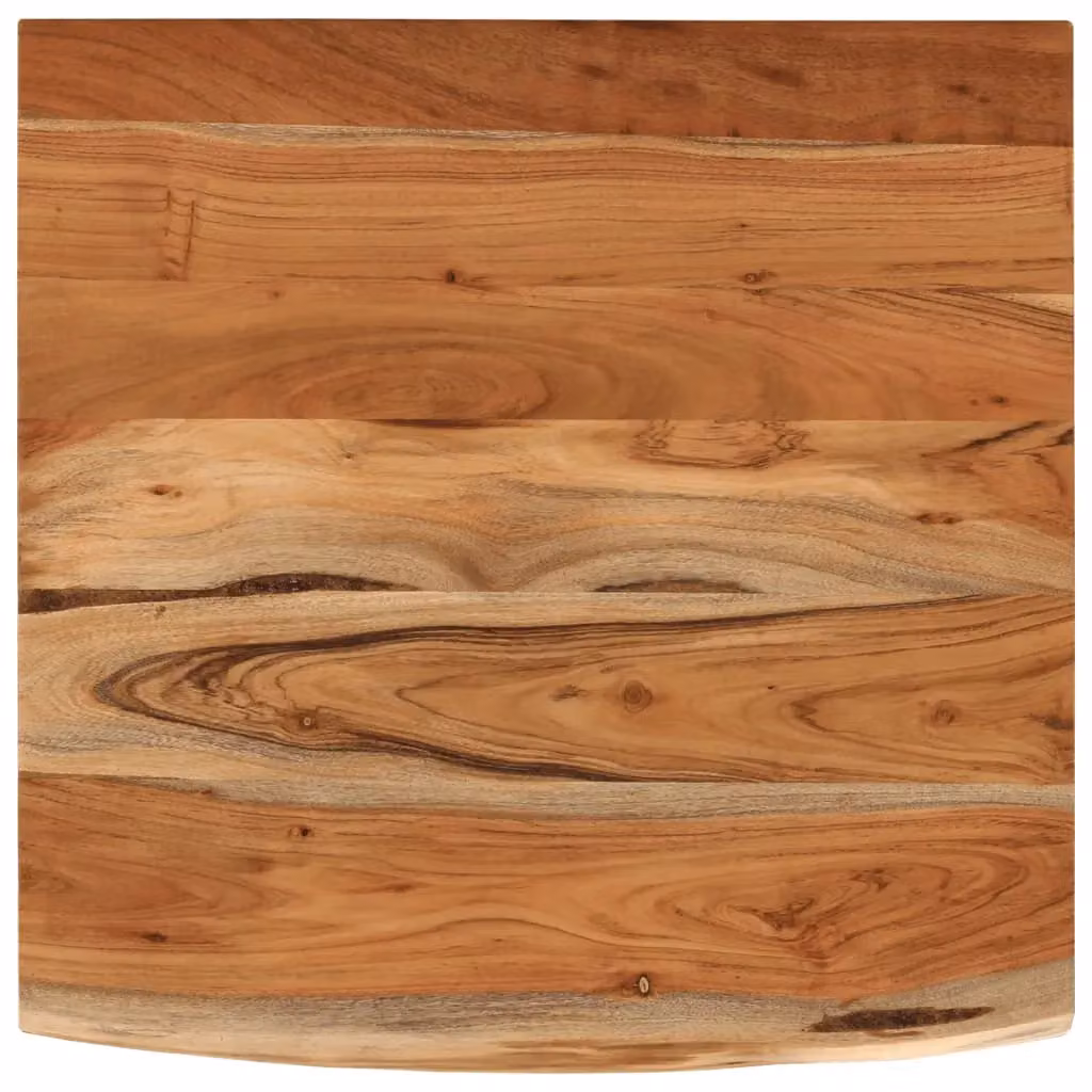 Berkfield Home Brown Acacia Wood Square Wall Shelf with Live Edge, W/D/H: 40 x 40 x 3.8 cm – 2