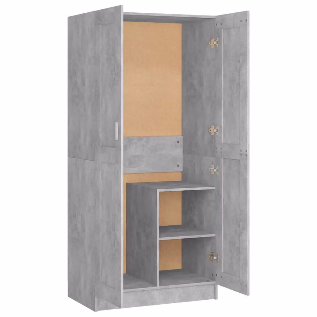 Berkfield Home Modern Wardrobe in Concrete Grey, W/D/H: 82.5 x 51.5 x 180 cm – 2