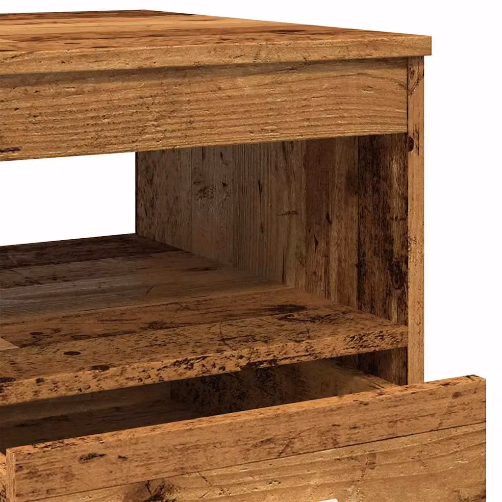 Berkfield Home Drawer Cabinet in Old Wood Brown, W/D/H: 40 x 50 x 76 cm – 4