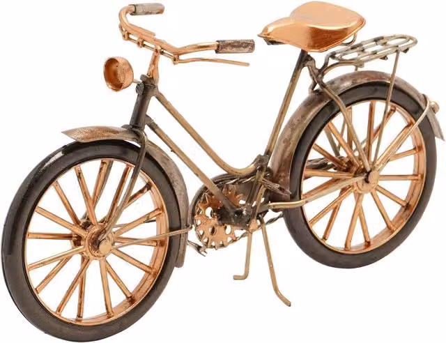 Harvey Makin Vintage Metal Bicycle Tabletop Ornament in Bronze and Black