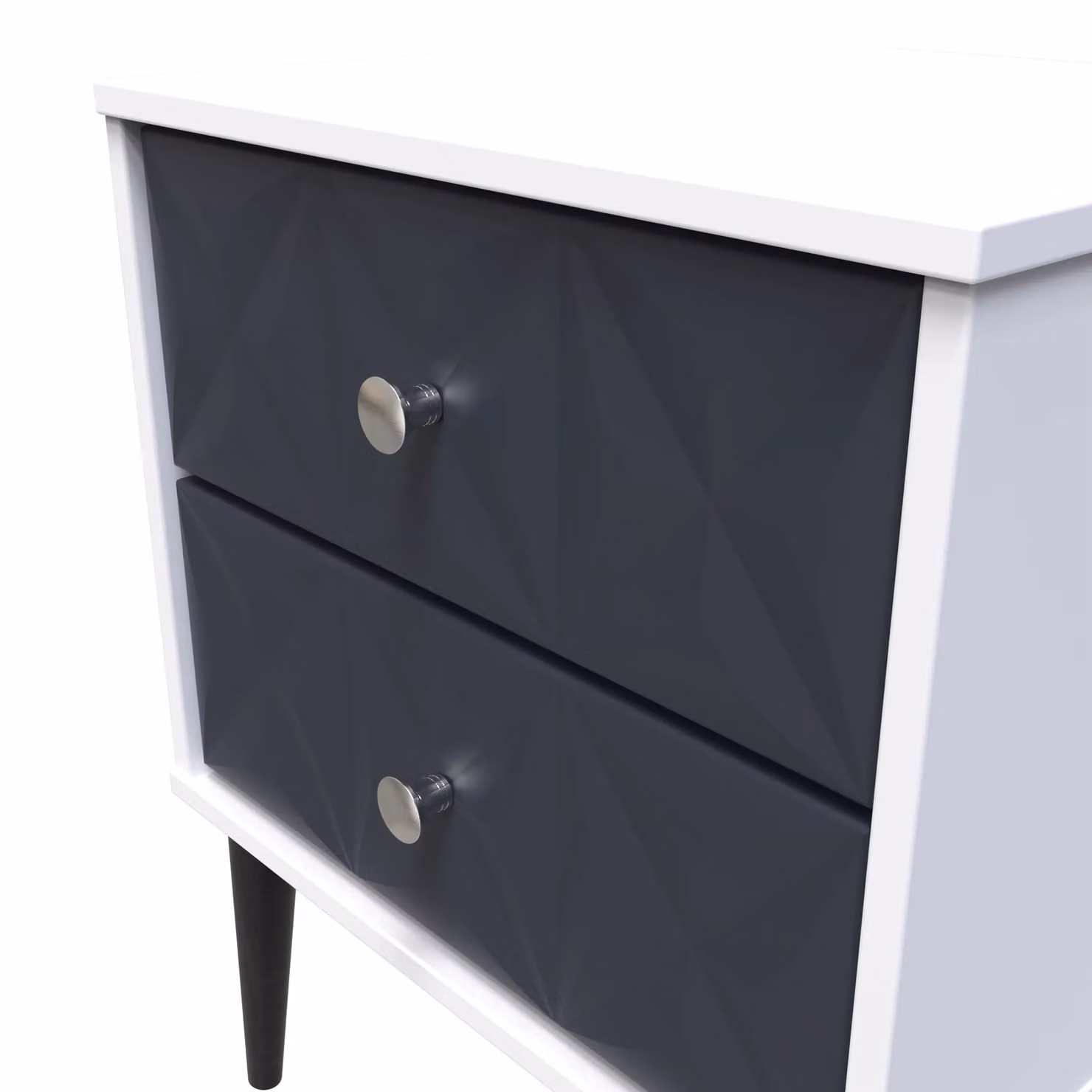 2 U Toledo 2 Drawer Bedside Cabinet in Dark Blue – 3