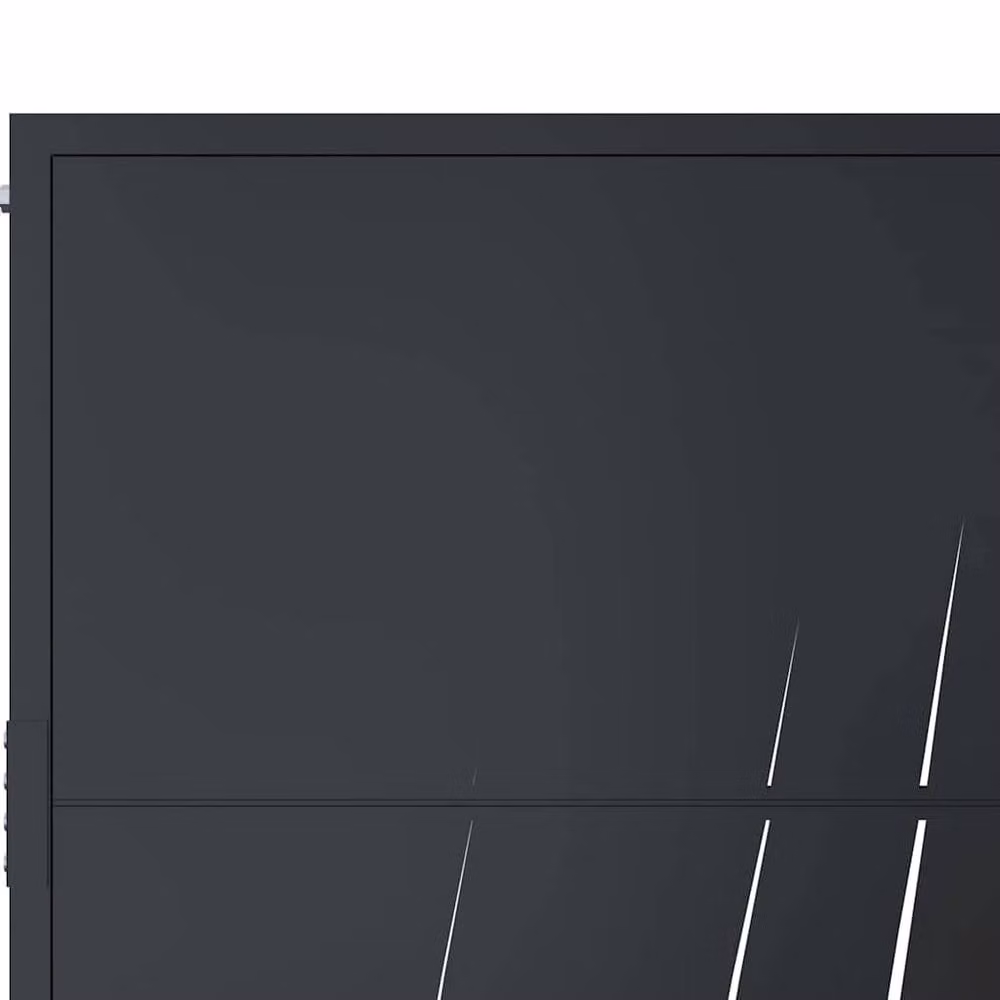 Berkfield Home Beautiful Garden Gate in Anthracite Grey, Galvanised Steel, W: 105 cm, H: 155 cm – 4