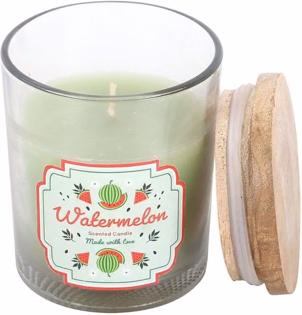 Something Different Watermelon Scented Candle in Light Green
