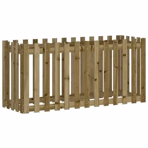 vidaXL Brown Impregnated Wooden Raised Bed for Vegetable and Ornamental Gardens W/D/H: 150 x 50 x 70 cm