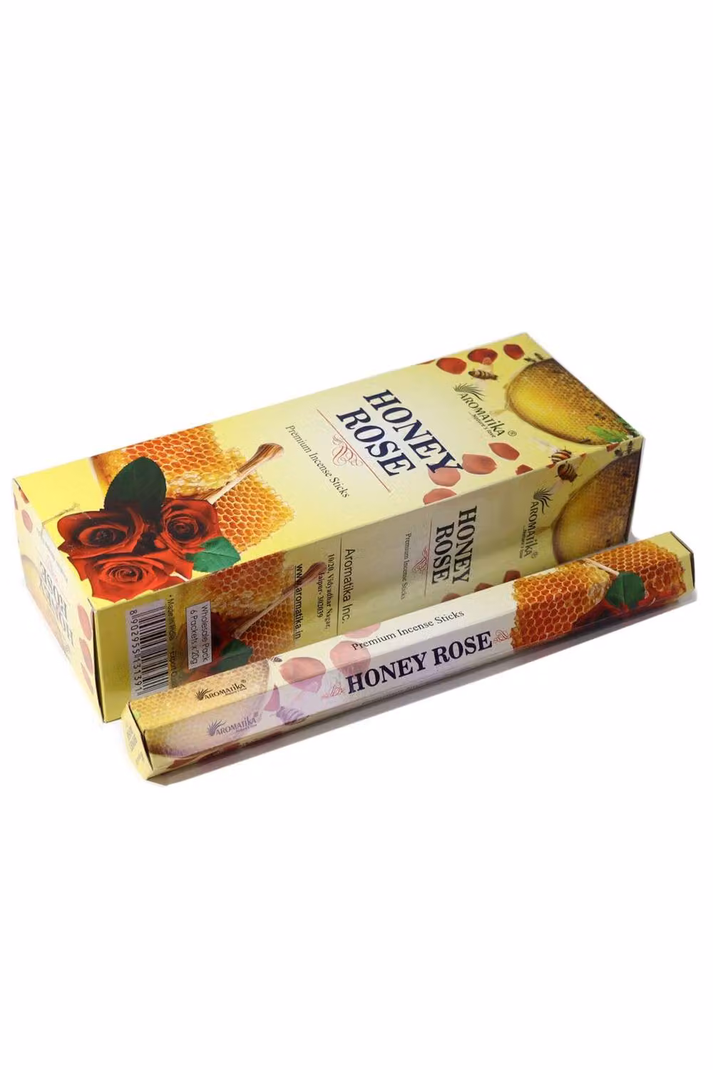 KDMD Aromatika Honey Rose Hexagonal Charcoal-Free Incense Sticks, Floral Scent, Brown – 2