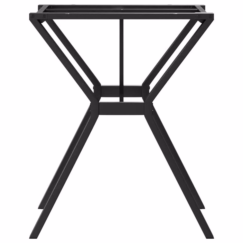 Berkfield Home Durable Y-Frame Dining Table Legs in Black Cast Iron, W/D/H: 60 x 60 x 73 cm – 3
