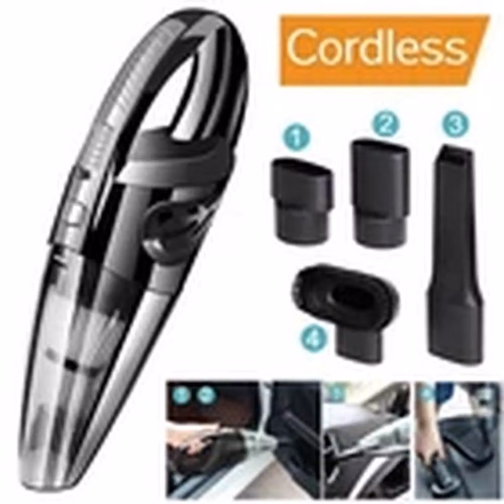 EONLION Rechargeable Cordless Wet and Dry Handheld Vacuum Cleaner in Black with HEPA Washable Filter for Car and Home Use – 4