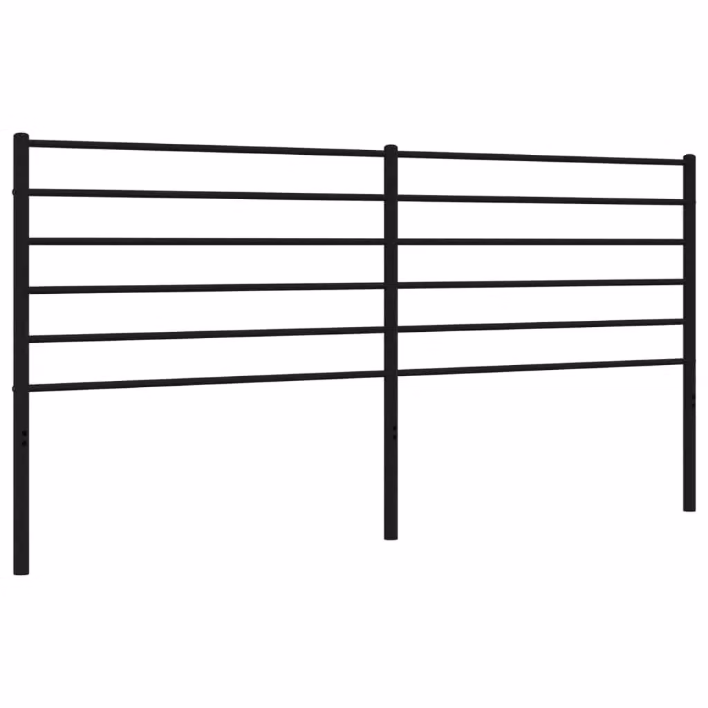 Berkfield Home Classic Metal Headboard in Black, 180 cm – 2